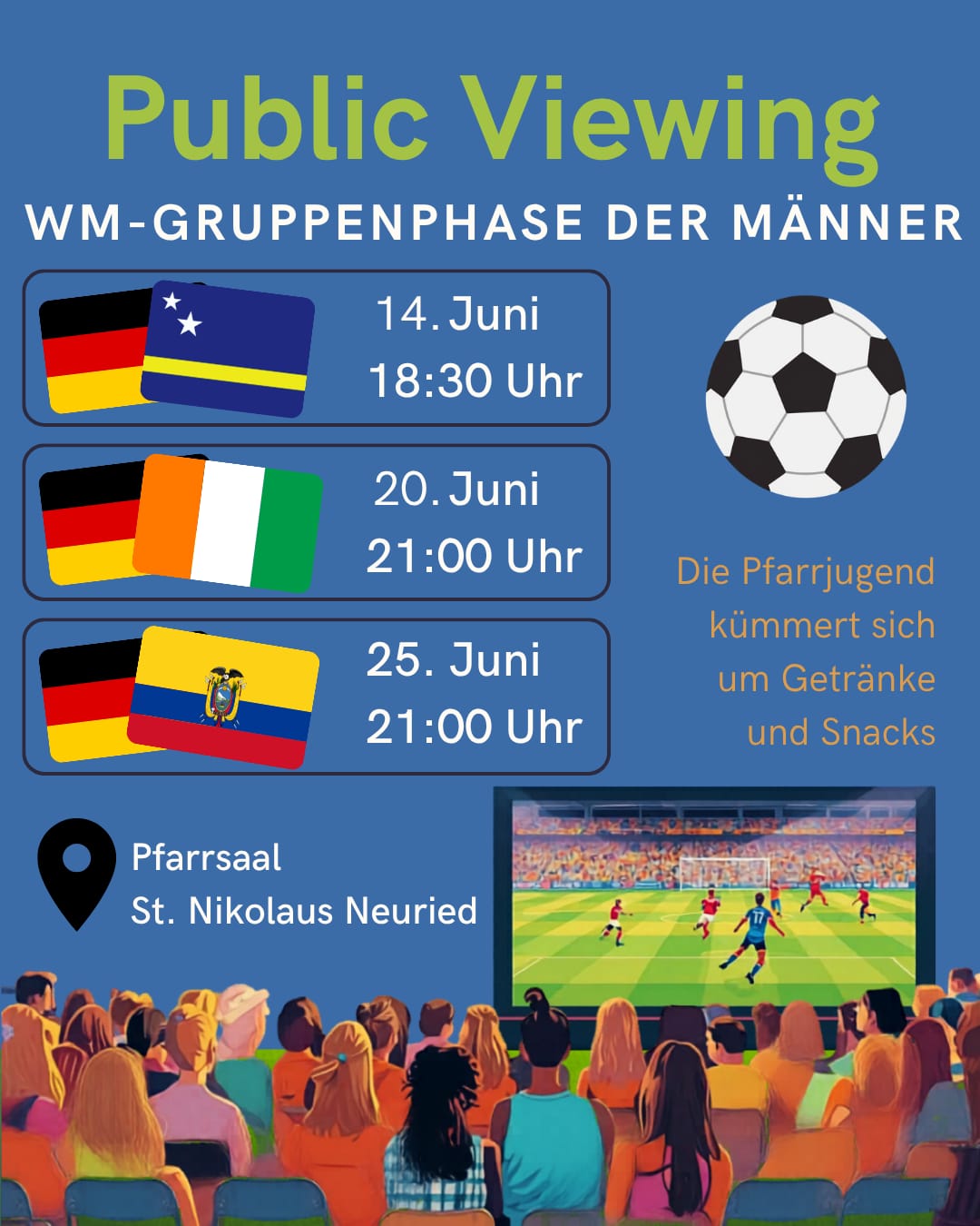 Plakat Fussball WM M�nner 2026