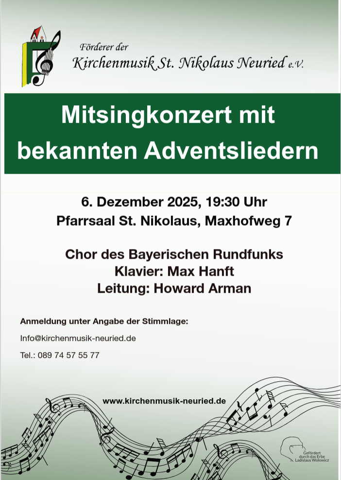 Kirchenmusik Plakat